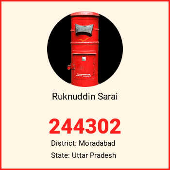 Ruknuddin Sarai pin code, district Moradabad in Uttar Pradesh