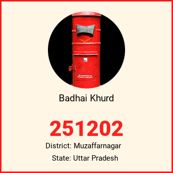 Badhai Khurd pin code, district Muzaffarnagar in Uttar Pradesh