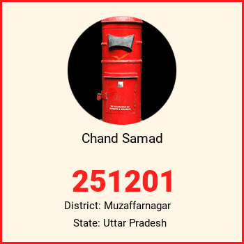Chand Samad pin code, district Muzaffarnagar in Uttar Pradesh