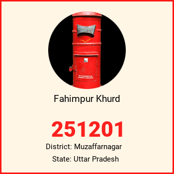 Fahimpur Khurd pin code, district Muzaffarnagar in Uttar Pradesh