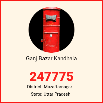 Ganj Bazar Kandhala pin code, district Muzaffarnagar in Uttar Pradesh