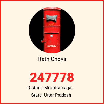 Hath Choya pin code, district Muzaffarnagar in Uttar Pradesh