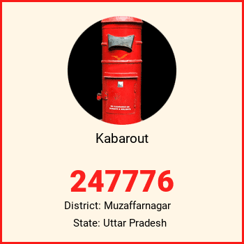 Kabarout pin code, district Muzaffarnagar in Uttar Pradesh
