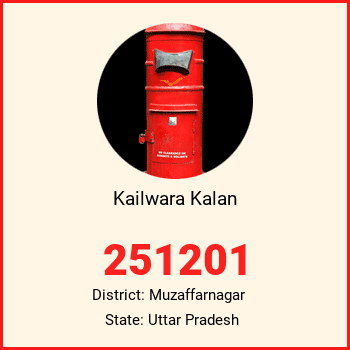 Kailwara Kalan pin code, district Muzaffarnagar in Uttar Pradesh