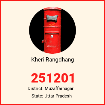 Kheri Rangdhang pin code, district Muzaffarnagar in Uttar Pradesh