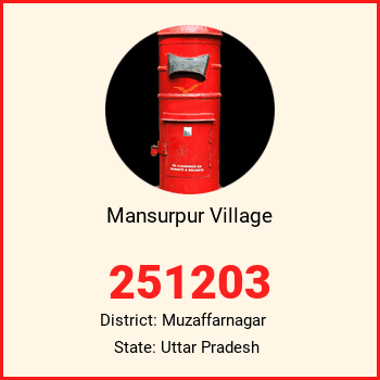 Mansurpur Village pin code, district Muzaffarnagar in Uttar Pradesh