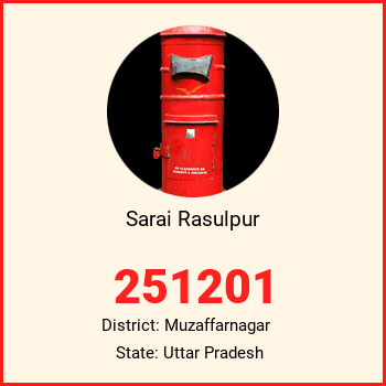 Sarai Rasulpur pin code, district Muzaffarnagar in Uttar Pradesh