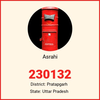 Asrahi pin code, district Pratapgarh in Uttar Pradesh