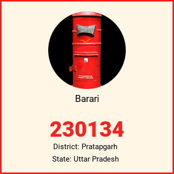 Barari pin code, district Pratapgarh in Uttar Pradesh