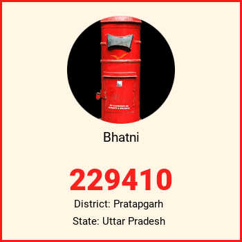 Bhatni pin code, district Pratapgarh in Uttar Pradesh