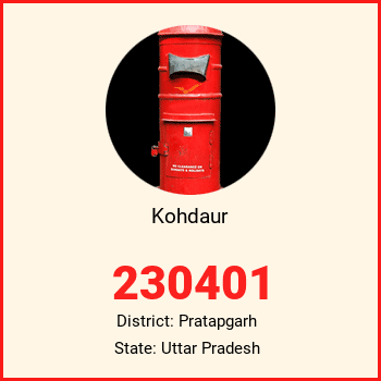 Kohdaur pin code, district Pratapgarh in Uttar Pradesh