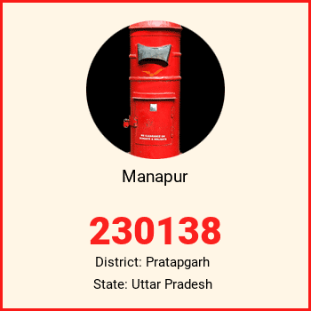 Manapur pin code, district Pratapgarh in Uttar Pradesh