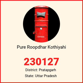 Pure Roopdhar Kothiyahi pin code, district Pratapgarh in Uttar Pradesh
