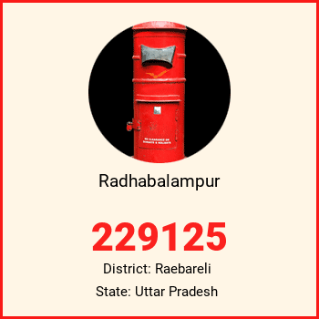 Radhabalampur pin code, district Raebareli in Uttar Pradesh