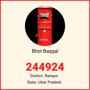 Bhot Baqqal pin code, district Rampur in Uttar Pradesh