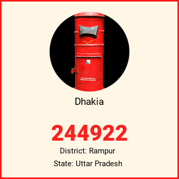 Dhakia pin code, district Rampur in Uttar Pradesh