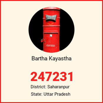 Bartha Kayastha pin code, district Saharanpur in Uttar Pradesh