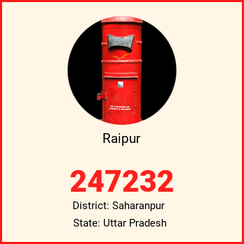 Raipur pin code, district Saharanpur in Uttar Pradesh