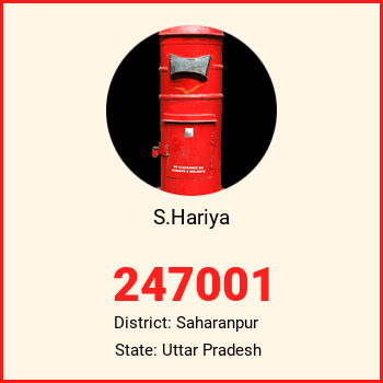 S.Hariya pin code, district Saharanpur in Uttar Pradesh