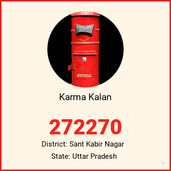 Karma Kalan pin code, district Sant Kabir Nagar in Uttar Pradesh