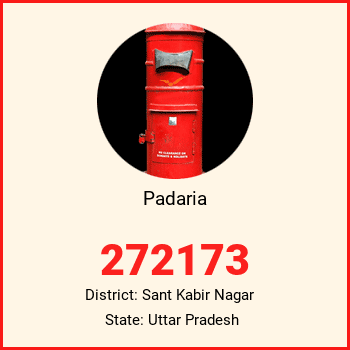 Padaria pin code, district Sant Kabir Nagar in Uttar Pradesh