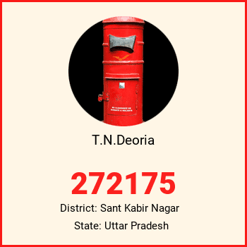 T.N.Deoria pin code, district Sant Kabir Nagar in Uttar Pradesh