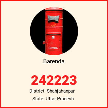 Barenda pin code, district Shahjahanpur in Uttar Pradesh