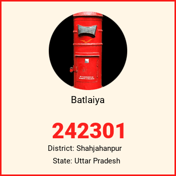 Batlaiya pin code, district Shahjahanpur in Uttar Pradesh