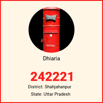 Dhiaria pin code, district Shahjahanpur in Uttar Pradesh