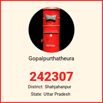 Gopalpurthatheura pin code, district Shahjahanpur in Uttar Pradesh
