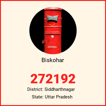 Biskohar pin code, district Siddharthnagar in Uttar Pradesh