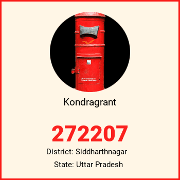 Kondragrant pin code, district Siddharthnagar in Uttar Pradesh