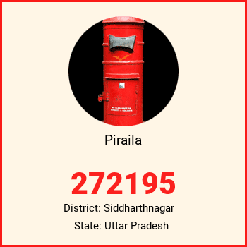 Piraila pin code, district Siddharthnagar in Uttar Pradesh