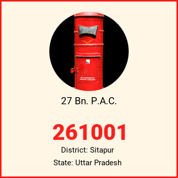 27 Bn. P.A.C. pin code, district Sitapur in Uttar Pradesh
