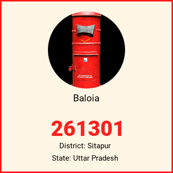Baloia pin code, district Sitapur in Uttar Pradesh