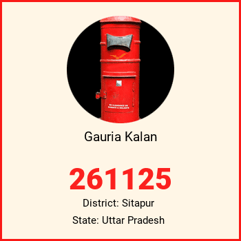 Gauria Kalan pin code, district Sitapur in Uttar Pradesh