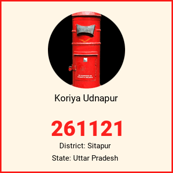 Koriya Udnapur pin code, district Sitapur in Uttar Pradesh