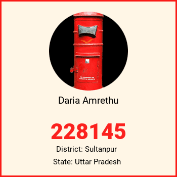 Daria Amrethu pin code, district Sultanpur in Uttar Pradesh