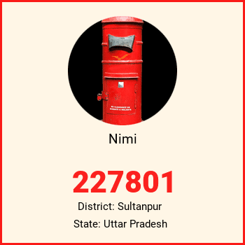 Nimi pin code, district Sultanpur in Uttar Pradesh