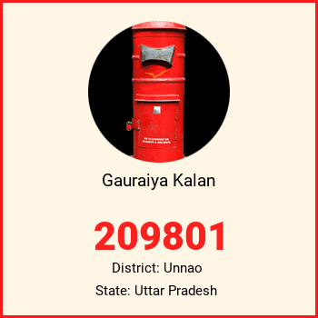 Gauraiya Kalan pin code, district Unnao in Uttar Pradesh
