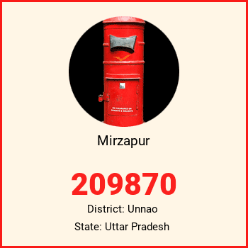 Mirzapur pin code, district Unnao in Uttar Pradesh