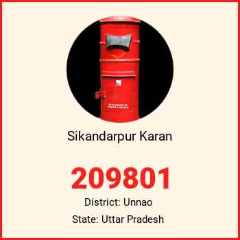 Sikandarpur Karan pin code, district Unnao in Uttar Pradesh