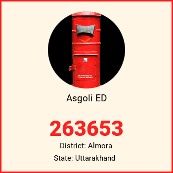 Asgoli ED pin code, district Almora in Uttarakhand