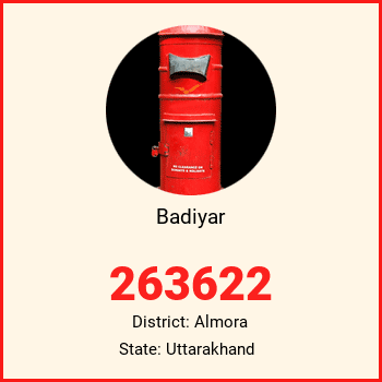Badiyar pin code, district Almora in Uttarakhand
