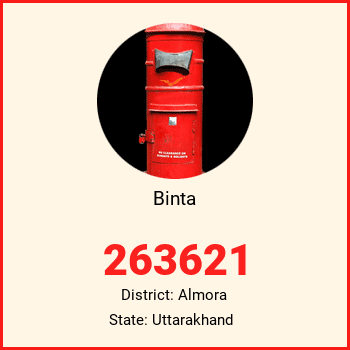 Binta pin code, district Almora in Uttarakhand