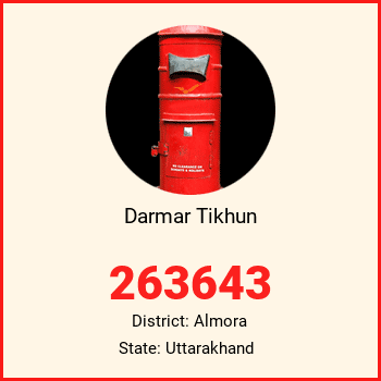 Darmar Tikhun pin code, district Almora in Uttarakhand