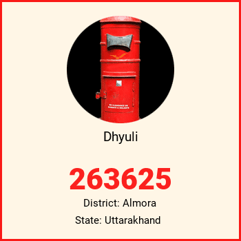 Dhyuli pin code, district Almora in Uttarakhand