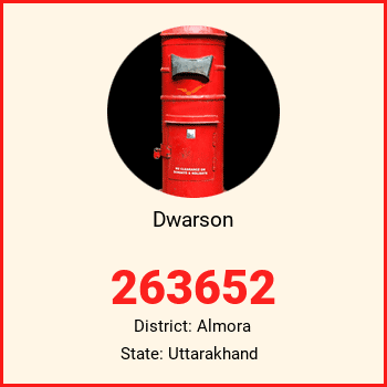 Dwarson pin code, district Almora in Uttarakhand