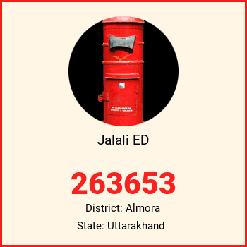 Jalali ED pin code, district Almora in Uttarakhand