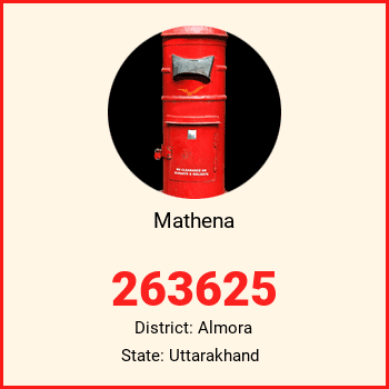 Mathena pin code, district Almora in Uttarakhand